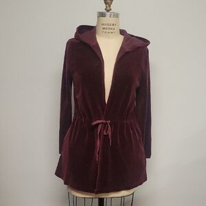 Talbots Rich Burgundy Hooded Coat